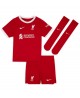 Günstige Liverpool Mohamed Salah #11 Heimtrikotsatz Kinder 2023-24 Kurzarm (+ Kurze Hosen)